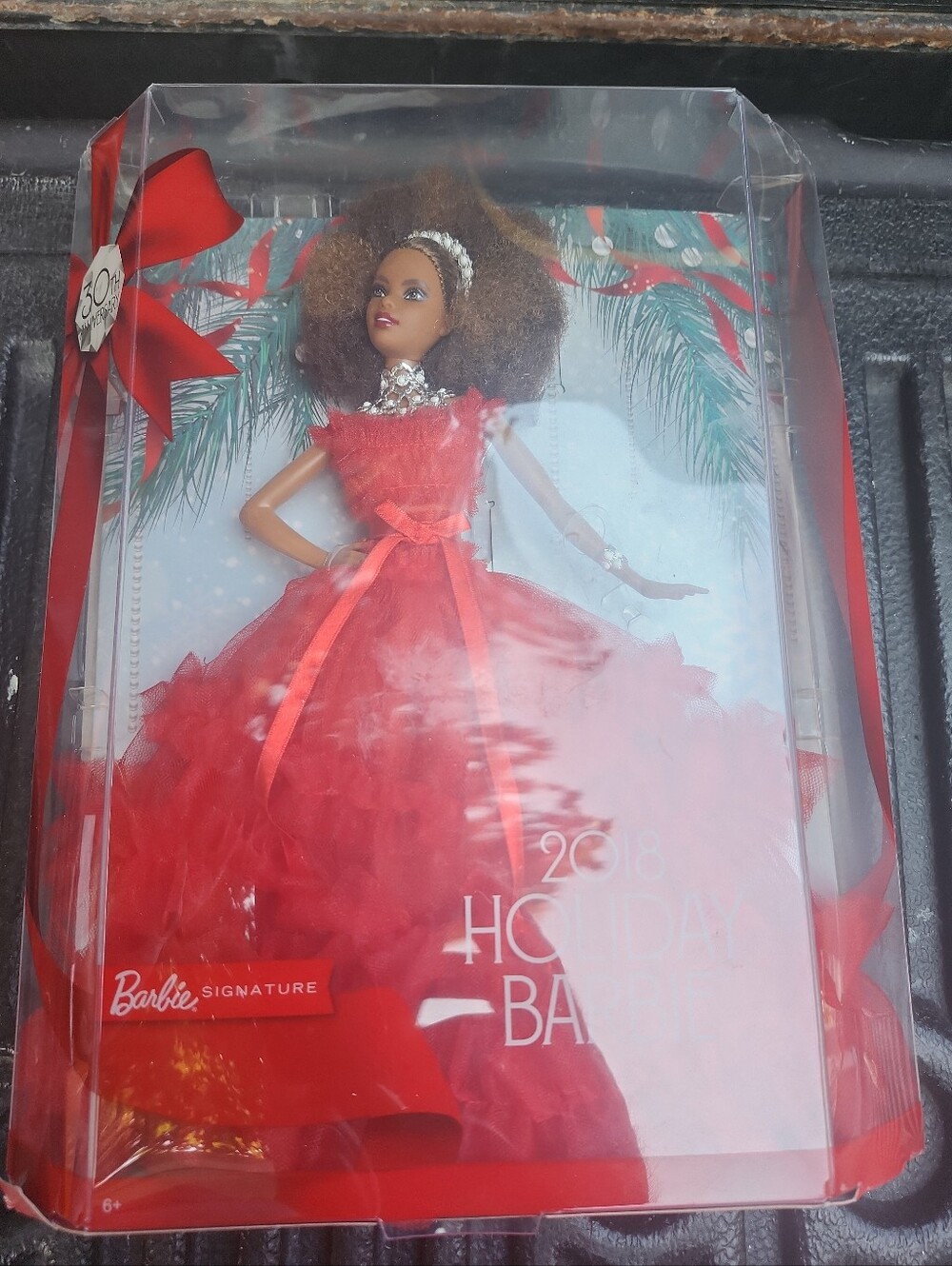 Mattel Barbie Signature Holiday Doll in Red Ruffled Gown
